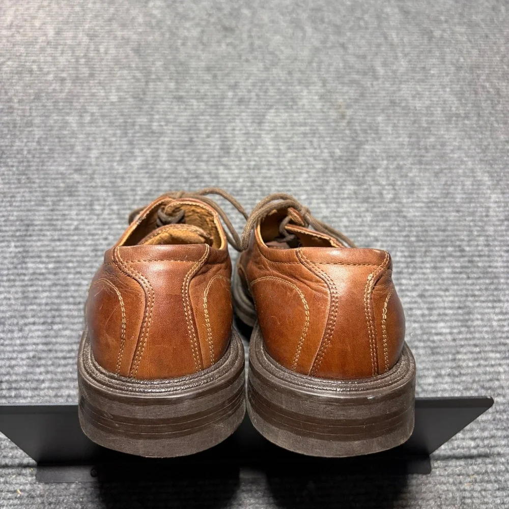 Bottesini Mens Brown Leather Square Toe Oxfords Made in Italy 9.5 M 0584871